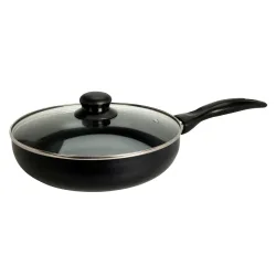 Bratpfanne Aluminium mit Glasdeckel 24 cm