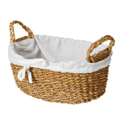 Brotkorb oval 30 x 20 cm natur/weiss
