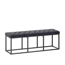 Sitzbank Samt BELINDA 120 cm schwarz