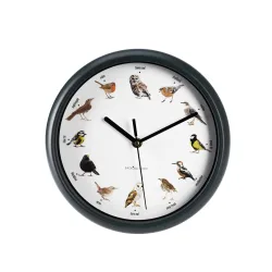 Wanduhr mit Vogelgeräuschen 25 cm
