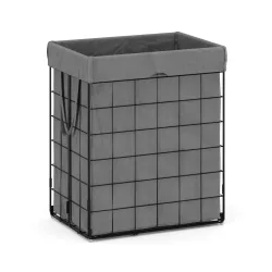Wäschekorb Metall 1 Fach 90L grau