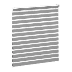 Doppelrollo TOKYO 140 x 160 cm grau