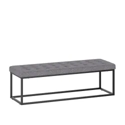 Sitzbank CELINA 120 cm grau/schwarz