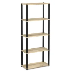 Bücherregal MANIFIC 60 x 30 x 146 cm braun/schwarz