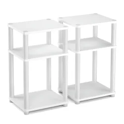 Beistelltisch INGOT 2er Set 34 x 30 x 60 cm weiss