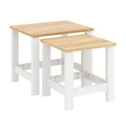 Beistelltisch ARLES 2-teilig weiss