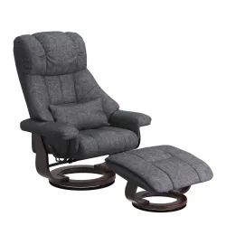 Relaxsessel LESTER mit Hocker anthrazit