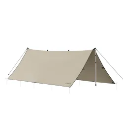Zeltplane Tarp 300 x 400 cm wasserdicht beige