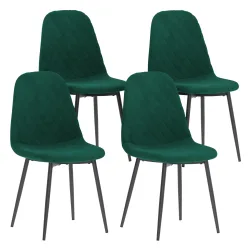 Esszimmerstuhl Samt EXIS 4er Set grün