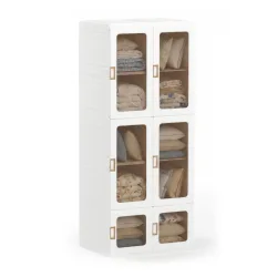 Kleiderschrank modular faltbar 69 x 168 cm weiss