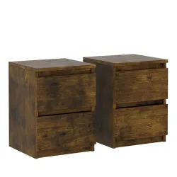 Nachttisch Vintage CARL 30 x 40 cm 2er Set braun