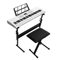Keyboard Set mit Hocker und Ständer weiss/schwarz