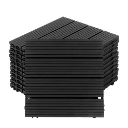 Bodenplatte PALMER 22er Set 30 x 30 cm schwarz
