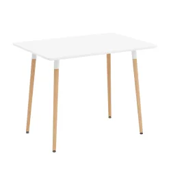 Esstisch GRELIA 100 x 70 cm weiss/natur
