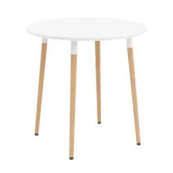 Esstisch GRELIA rund 80 cm weiss/natur