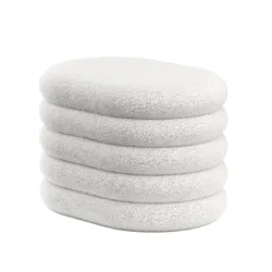Sitzhocker Teddy PILL mit Stauraum 59 x 45 x 40 cm weiss