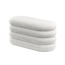 Sitzbank Teddy RISS mit Stauraum 100 x 42 x 42 cm weiss