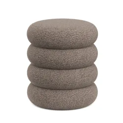 Sitzhocker Teddy JIM mit Stauraum 42 x 45 cm braun