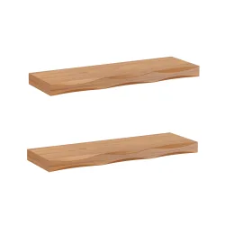Wandregal Holz HYLLE 2er Set 60 x 19 x 4 cm natur