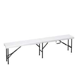 Campingbank klappbar 180 cm weiss