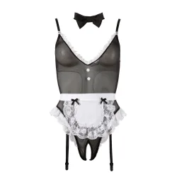Cottelli Dienstmädchen Body Grösse L schwarz/weiss