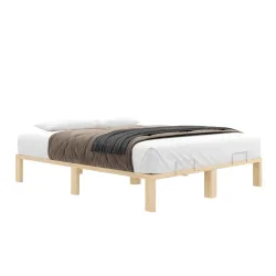 Bett Holz WEYBURN 160 x 200 cm natur