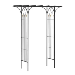 Rosenbogen Pergola 181 x 233 cm schwarz