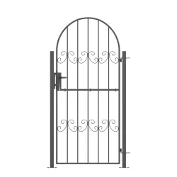 Gartentor mit Schloss LEOD 86 x 196 cm anthrazit