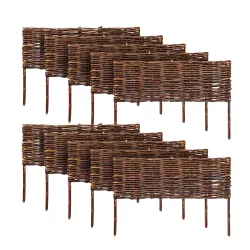 Beeteinfassung Weide geflochten 10er Set 60 x 20 cm