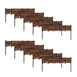 Beeteinfassung Weide geflochten 10er Set 60 x 10 cm