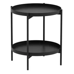 Beistelltisch Metall BRIELLA rund 45 x 53 cm schwarz