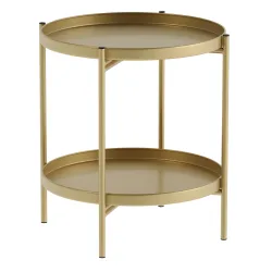Beistelltisch Metall BRIELLA rund 45 x 53 cm gold