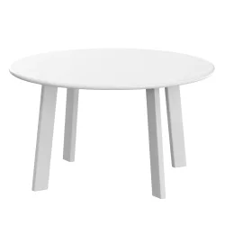 Beistelltisch Metall BERVIN rund 70 x 40 cm weiss