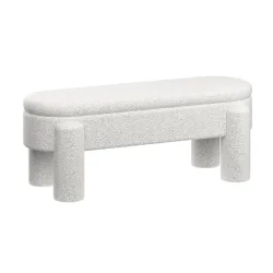 Sitzbank Teddy BEBRA mit Stauraum 114 x 45 x 45 cm weiss
