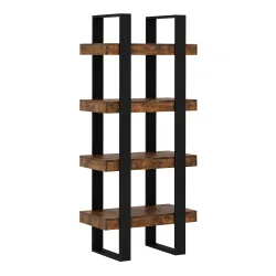 Bücherregal CHELSEA 70 x 160 cm braun/schwarz