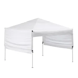 Faltpavillon LISON mit Seitenflügel 3 x 3 m weiss