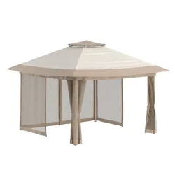 Gartenpavillon REASOL 3 x 3 m beige