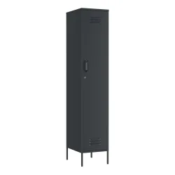 Garderobe Spind Metall OREN mit 4 Böden 35 x 180 cm anthrazit