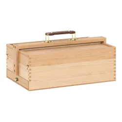 Malkasten Holz 3 Ebenen 34 x 24 x 13 cm natur