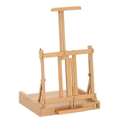 Tischstaffelei Holz mit Schublade 42 - 88 cm