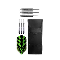 Steeldart Set 23 g 10-teilig schwarz/silber/grün