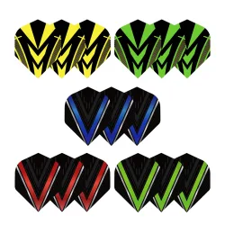 Dart Flight Set 15-teilig schwarz/bunt