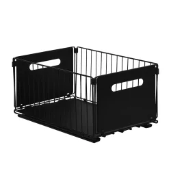 Teleskopschublade Stahl 25 x 38 x 19 cm schwarz