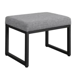 Sitzhocker TULIO hellgrau/schwarz