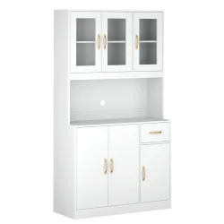Küchenbuffet Hochschrank 100 x 180 cm weiss