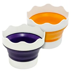 Pinselbecher Set Silikon faltbar 2-teilig