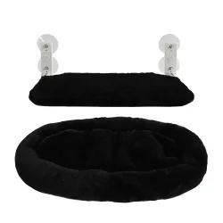 Katzenbett Fensterliege 60 x 30 cm schwarz
