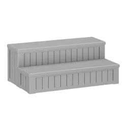 Whirlpool Treppe mit Staufach grau