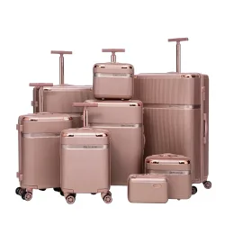 Reisekoffer Hartschalenkoffer VIRELLA 8er Set roségold