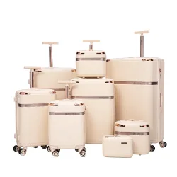 Reisekoffer Hartschalenkoffer VIRELLA 8er Set beige
